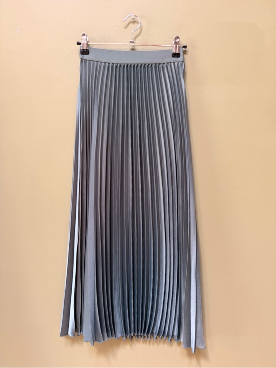 H&M Dresses & Skirts - Pleated Blueish Silver Midi Skirt